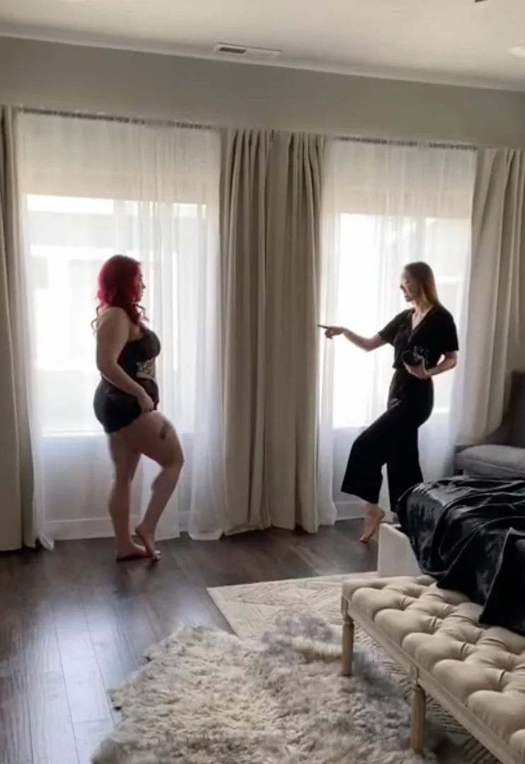Brittny directing a client during a session